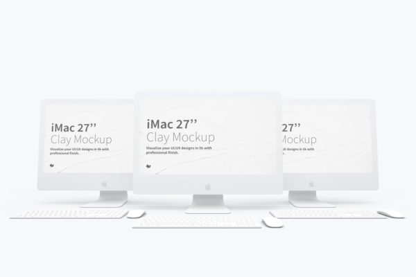 iMac苹果一体机Web网页界面设计效果图样机模板02 Clay iMac 27” Mockup 02缩略图 iMac苹果一体机Web网页界面设计效果图样机模板02 Clay iMac 27” Mockup 02