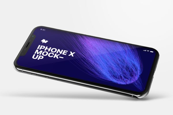 iPhone X手机屏幕设计图预览样机模板06 iPhone X Mockup 06