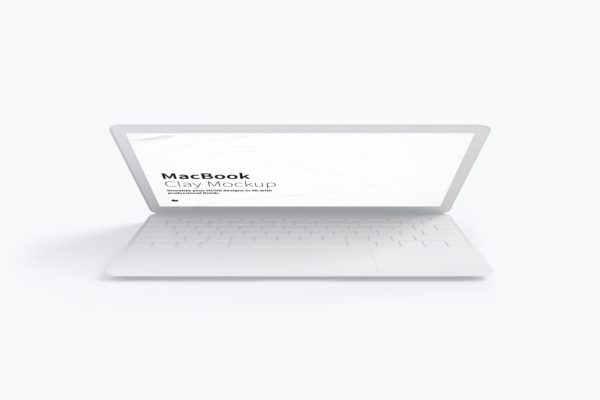 MacBook笔记本电脑前视图黏土样机02 Clay MacBook Mockup, Front View 02缩略图 MacBook笔记本电脑前视图黏土样机02 Clay MacBook Mockup, Front View 02