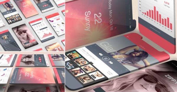 iOS应用程序设计效果图演示样机 iOS App Presentation Mockups缩略图 iOS应用程序设计效果图演示样机 iOS App Presentation Mockups
