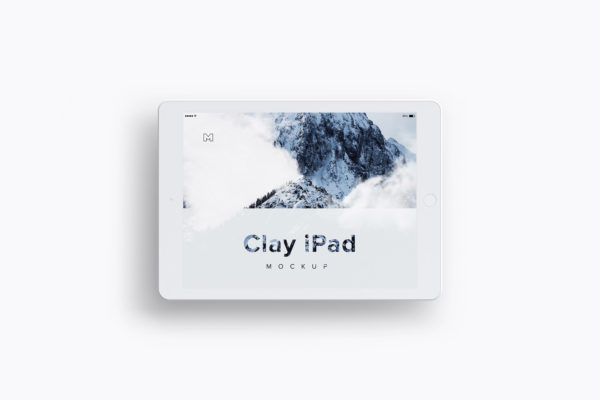 iPad平板电脑屏幕演示俯视图样机04 Clay iPad 9.7 Mockup 04缩略图 iPad平板电脑屏幕演示俯视图样机04 Clay iPad 9.7 Mockup 04