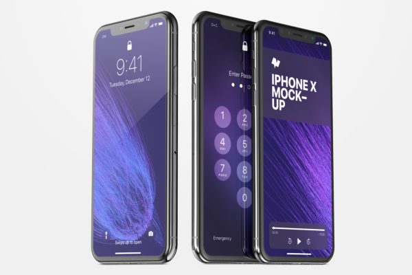 iPhone X智能手机UI设计多屏幕预览样机 iPhone X Mockup 03缩略图 iPhone X智能手机UI设计多屏幕预览样机 iPhone X Mockup 03