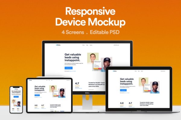 响应式网站设计效果图预览样机 Responsive Device Mockup 01缩略图 响应式网站设计效果图预览样机 Responsive Device Mockup 01