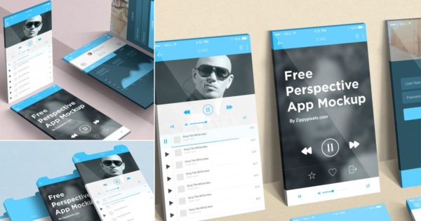 iOS应用用户界面设计效果图样机模板 iOS Perspective Mockups缩略图 iOS应用用户界面设计效果图样机模板 iOS Perspective Mockups