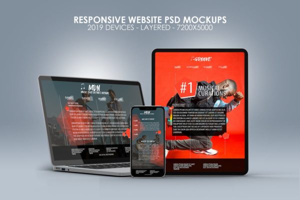 响应式网站设计效果图多设备预览样机 Responsive Website PSD Mock-ups 2019缩略图 响应式网站设计效果图多设备预览样机 Responsive Website PSD Mock-ups 2019