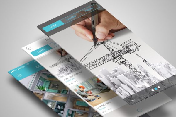 手机APP应用界面设计展示样机模板 Mobile Application Showcase Mockup