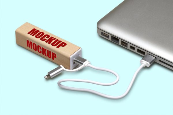 移动电源外观设计预览样机模板 PowerBank_Mockup