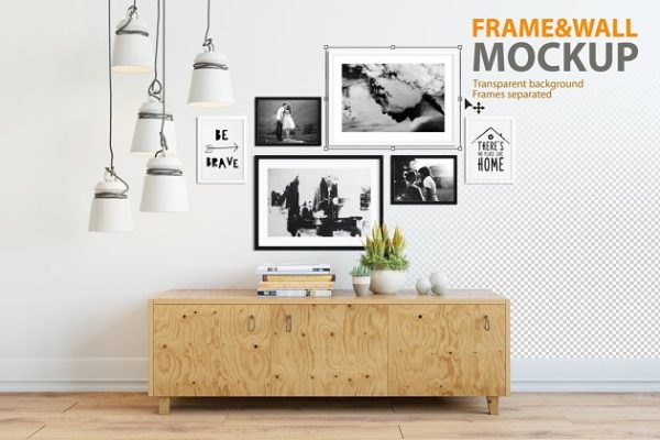 相框画框&墙纸墙漆展示样机 Interior Frame & Wall Mockup – 04缩略图 相框画框&墙纸墙漆展示样机 Interior Frame & Wall Mockup – 04