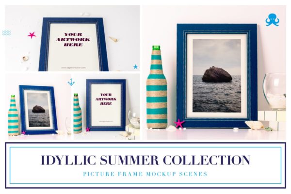 夏日的田园相框画框样机合集 Idyllic Summer Collection – Frame Mockups缩略图 夏日的田园相框画框样机合集 Idyllic Summer Collection – Frame Mockups