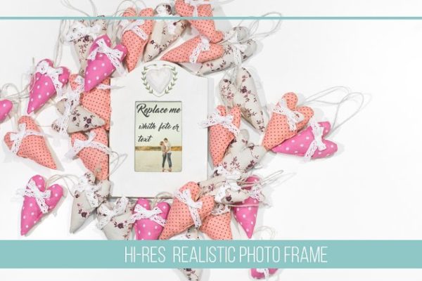浪漫装饰框架样机模板 Romantic Frame Mock Up #3