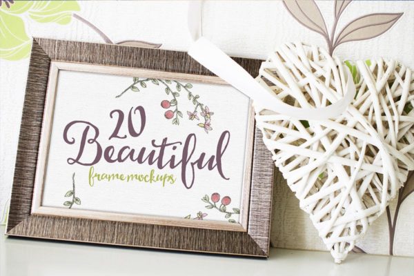 复古质朴别致的画框样机模板 20 Beautiful Frame Mockups