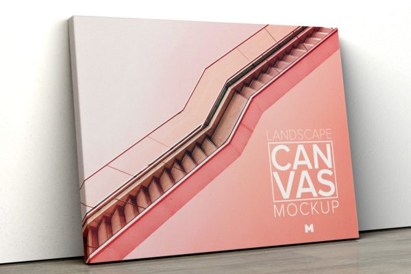 靠墙画布画框艺术展览样机模板素材 Landscape Canvas Mockup Leaning on Wall缩略图 靠墙画布画框艺术展览样机模板素材 Landscape Canvas Mockup Leaning on Wall