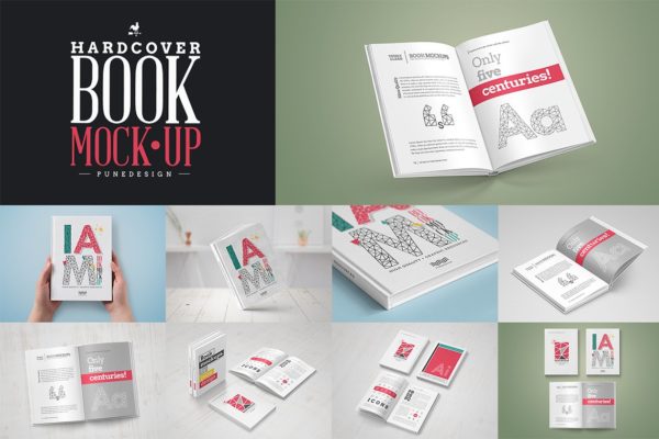 精装图书展示样机 Book Mock-Up Set / Hardcover Edition缩略图 精装图书展示样机 Book Mock-Up Set / Hardcover Edition