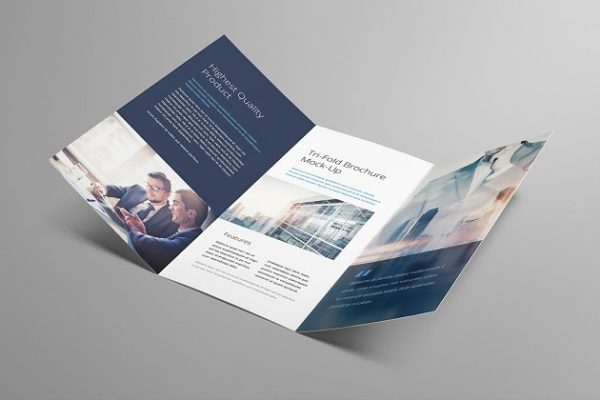 产品服务宣传企业宣传三折页小册子样机模板 Tri-fold Brochure Mock-Up缩略图 产品服务宣传企业宣传三折页小册子样机模板 Tri-fold Brochure Mock-Up