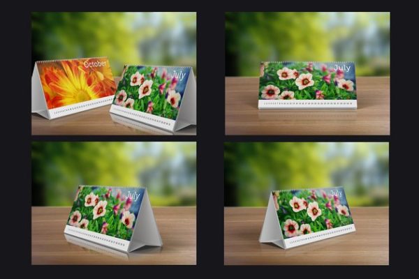 桌面台历日历样机模板 Desk Calendars Mockups