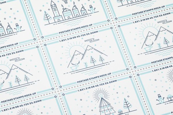 极简主义时尚邮票样机模板 Postage Stamps Mock-Ups缩略图 极简主义时尚邮票样机模板 Postage Stamps Mock-Ups