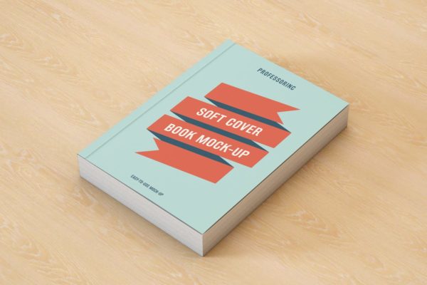 简装软封面书印刷品样机 Soft Cover Book Mock-Up