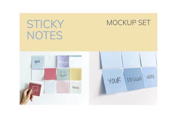 办公专用便利贴便签样机模板 Paper Note Mockup