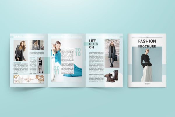 A4三折页时尚服装宣传册样机 A4 Trifold Brochure Mockups缩略图 A4三折页时尚服装宣传册样机 A4 Trifold Brochure Mockups