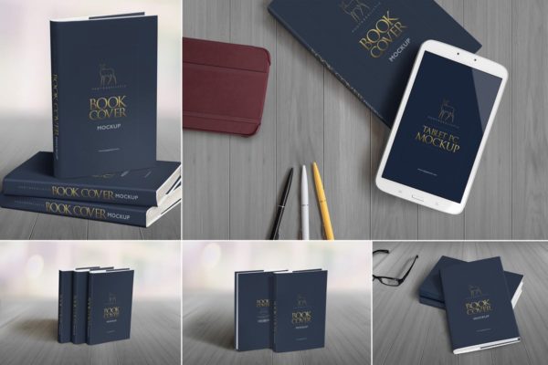 精装图书封面设计样机 Hard Book Mockups缩略图 精装图书封面设计样机 Hard Book Mockups