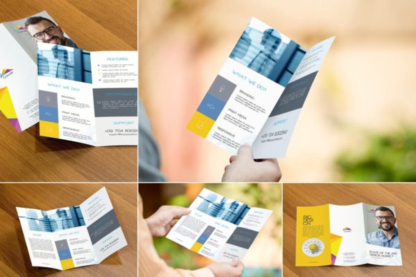 高级企业简介传单样机模板 Premium Flyer Mockups