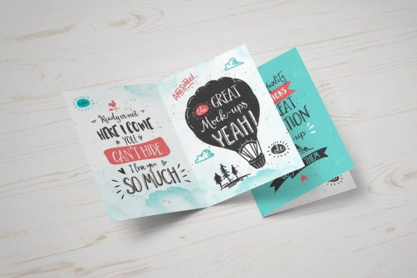 创意节日派对邀请函/贺卡样机 Invitation / Greeting Card Mock-Up缩略图 创意节日派对邀请函/贺卡样机 Invitation / Greeting Card Mock-Up