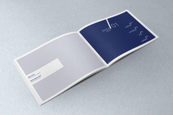 A4宣传小画册设计样机模板 Horizontal A4 Brochure Mock-up