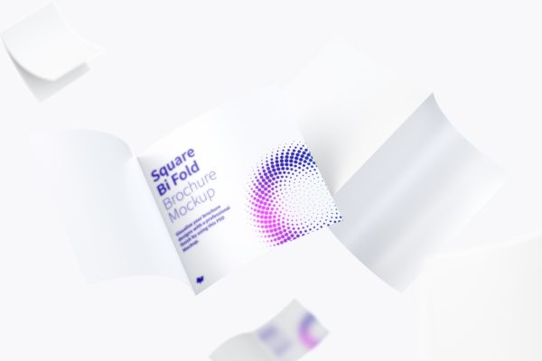 5K高清分辨率双折页尺寸方形传单设计样机模板 Square Bi Fold Brochure Mockup, Floating 5K缩略图 5K高清分辨率双折页尺寸方形传单设计样机模板 Square Bi Fold Brochure Mockup, Floating 5K