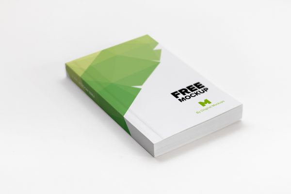 软封图书封面设计演示效果图PSD样机01 Softcover Trade Book PSD Mockup 01