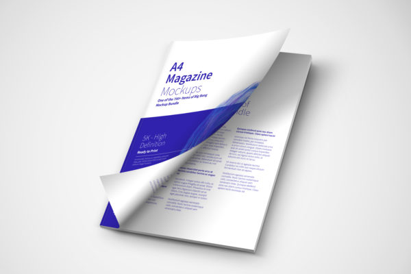 A4规格杂志封面翻页效果排版设计预览样机 A4 Magazine Mockup Cover Opening缩略图 A4规格杂志封面翻页效果排版设计预览样机 A4 Magazine Mockup Cover Opening