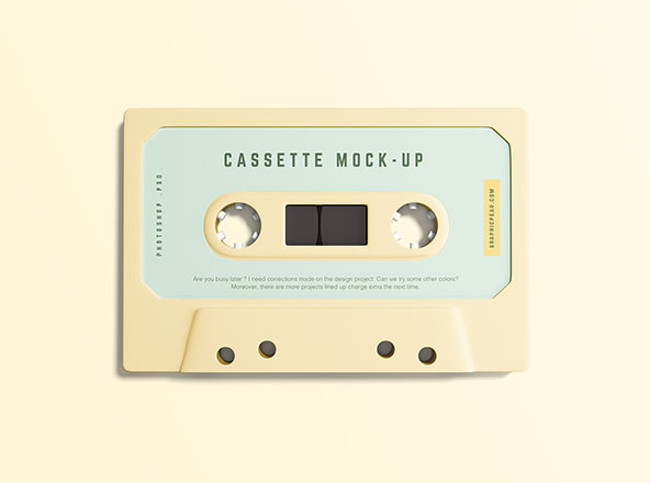 复古音乐磁带外观设计样机模板 Simple Cassette Mockup缩略图 复古音乐磁带外观设计样机模板 Simple Cassette Mockup