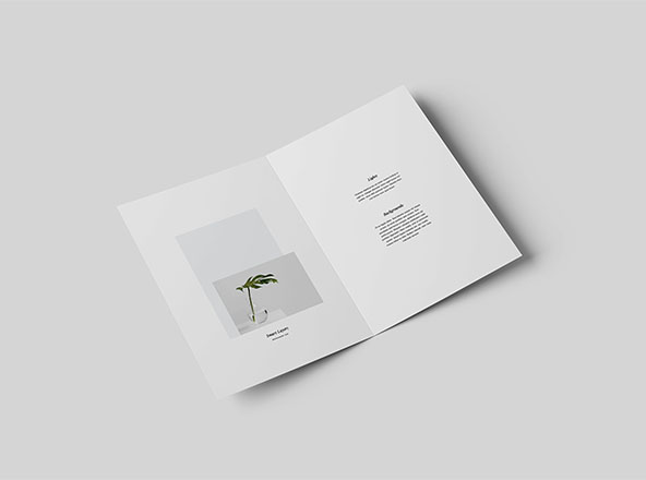 A4尺寸大小双折传单设计内页版式效果图样机模板 A4 Bifold Brochure Mockup缩略图 A4尺寸大小双折传单设计内页版式效果图样机模板 A4 Bifold Brochure Mockup