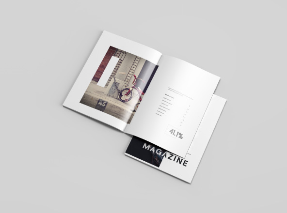 信纸尺寸标准杂志版式设计预览样机 Letter Size Magazine Mockup