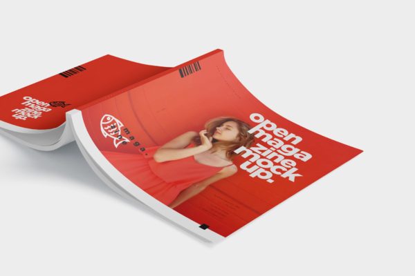杂志内页排版设计印刷效果图样机 Open Magazine Mockups