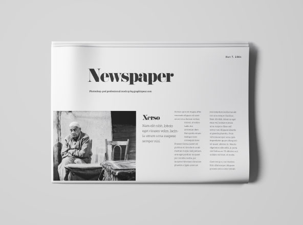 报纸印刷效果图顶视图样机模板 Newspaper Top View Mockup缩略图 报纸印刷效果图顶视图样机模板 Newspaper Top View Mockup
