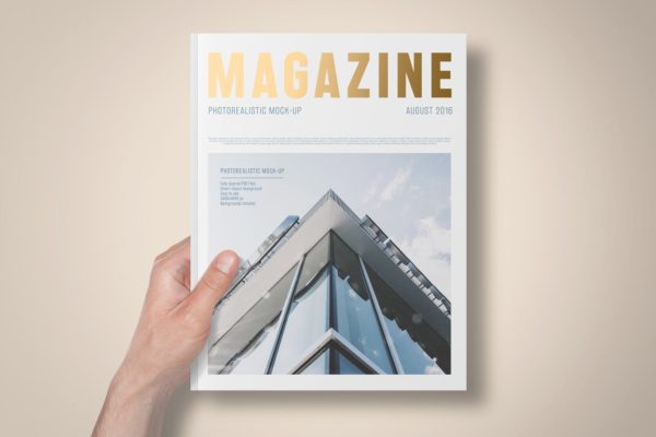 铝箔压印技术美国尺寸标准杂志设计图样机 US Letter Foil Stamping Magazine Mock-Up缩略图 铝箔压印技术美国尺寸标准杂志设计图样机 US Letter Foil Stamping Magazine Mock-Up