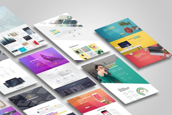 网站/传单/简历设计效果图样机模板 Web,Flyer,Resume or CV Mock up