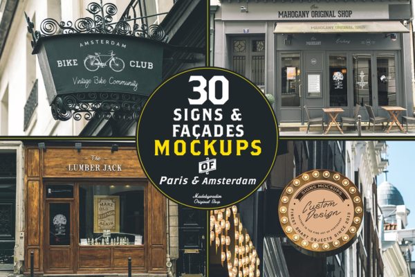 30个巴黎和阿姆斯特丹街头场景店招招牌样机模板 30 Signs & Facades – Paris/Amsterdam缩略图 30个巴黎和阿姆斯特丹街头场景店招招牌样机模板 30 Signs & Facades – Paris/Amsterdam