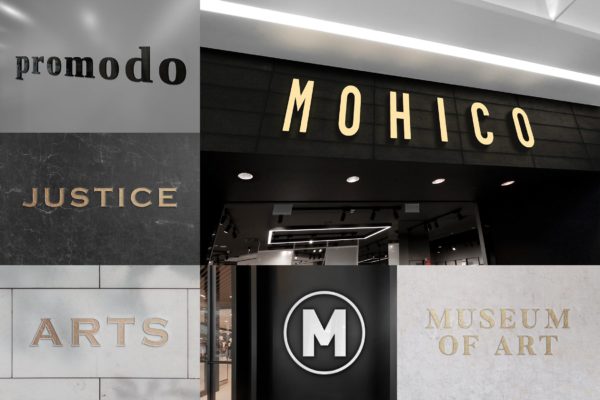 逼真3D效果Logo墙/店招设计效果预览样机合集v1 3d Logo Mockups Collection Vol. 1