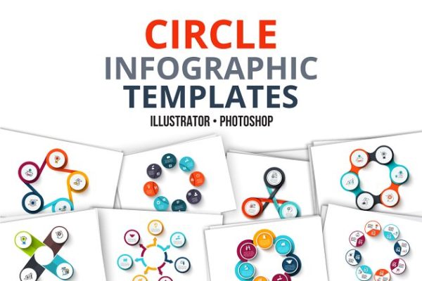 圆形信息图表图形模板幻灯片模板素材 Circle infographic templates缩略图 圆形信息图表图形模板幻灯片模板素材 Circle infographic templates