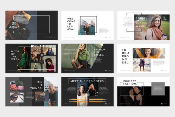 时尚品牌宣传推广PPT设计模板素材 Letiava : Fashion Powerpoint Presentation缩略图 时尚品牌宣传推广PPT设计模板素材 Letiava : Fashion Powerpoint Presentation