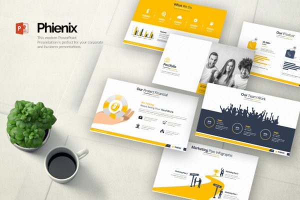 超高品质企业介绍PPT幻灯片模板素材 Phienix Powerpoint Presentation缩略图 超高品质企业介绍PPT幻灯片模板素材 Phienix Powerpoint Presentation