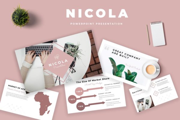现代创意企业团队适用的PPT幻灯片模板 Nicola Powerpoint Presentation
