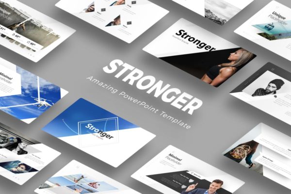年轻时尚主题功能强大高效PPT幻灯片演示模板 Stronger PowerPoint Template