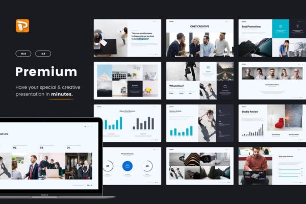 极简主义多用途企业宣传PowerPoint幻灯片模板 Premium Business & Multipurpose (Powerpoint)