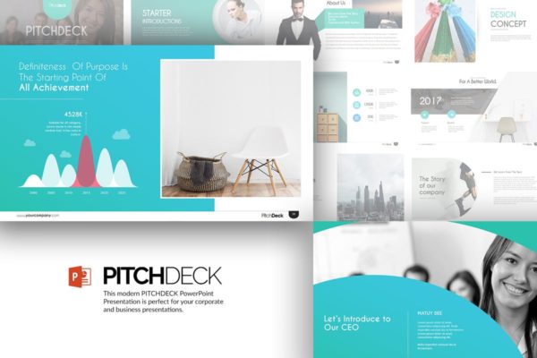 企业商业组织介绍PPT演示模板套装 Pitch Deck Powerpoint Presentation