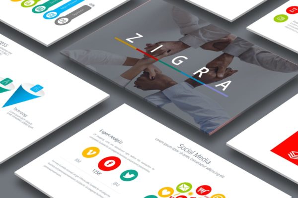 创意项目计划书演示PPT幻灯片模板 ZIGRA Powerpoint Template缩略图 创意项目计划书演示PPT幻灯片模板 ZIGRA Powerpoint Template