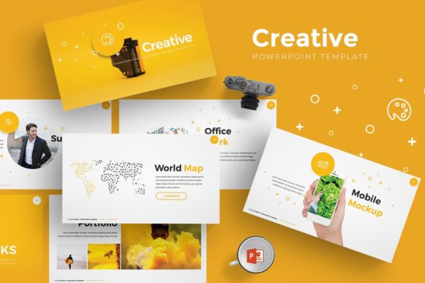 创意企业/团队业务介绍多用途PPT演示模板x下载 Creative Powerpoint Template