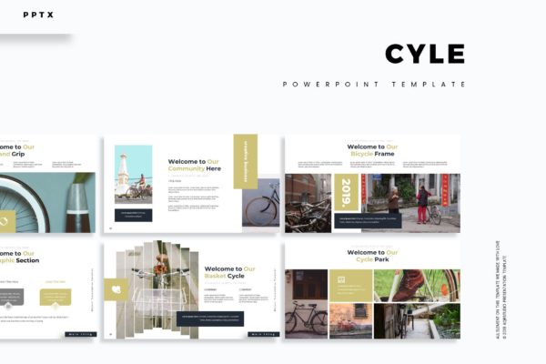 自行车品牌介绍PPT幻灯片模板 Cycle – Powerpoint Template缩略图 自行车品牌介绍PPT幻灯片模板 Cycle – Powerpoint Template