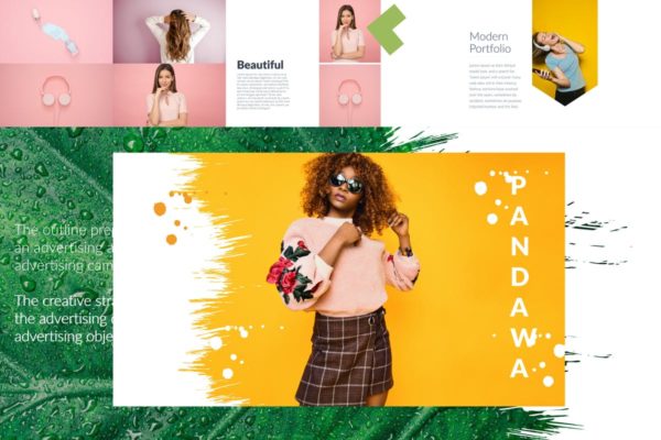 时尚摄影/时尚服饰主题PPT幻灯片设计模板 PANDAWA Powerpoint Template缩略图 时尚摄影/时尚服饰主题PPT幻灯片设计模板 PANDAWA Powerpoint Template